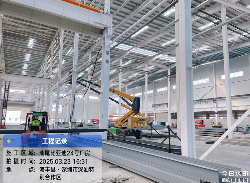 汕尾比亚迪24号厂房钢结构工程 汕尾比亚迪24号厂房钢结构工程